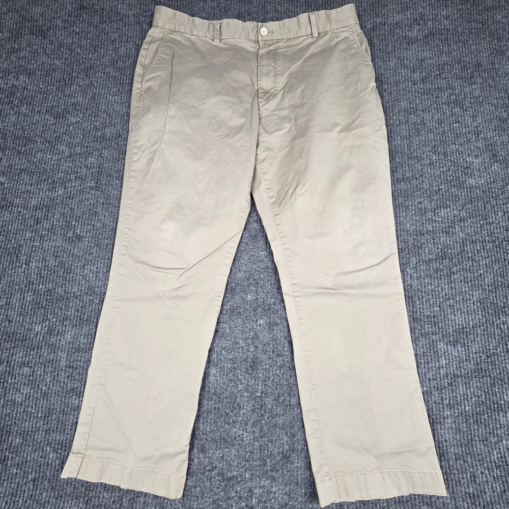 Vineyard Vinesโ Slim Fit Breaker Pant Khaki Men's Size 38x30 Cotton Casual